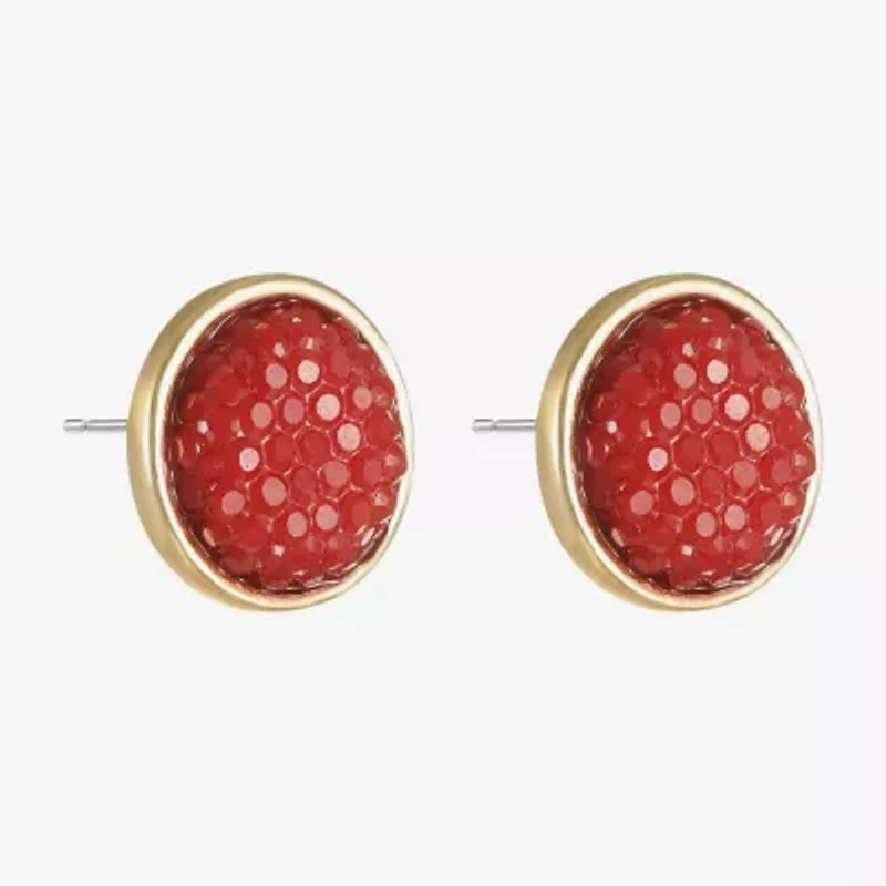 Mixit Gold Tone 12mm Stud Earrings