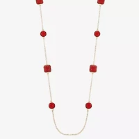 Mixit Gold Tone Womens 34 Inch Strand Necklace