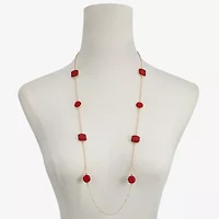 Mixit Gold Tone Womens 34 Inch Strand Necklace