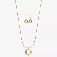 Liz Claiborne Pendant Necklace & Drop Earring Womens Glass 2-pc. Jewelry Set