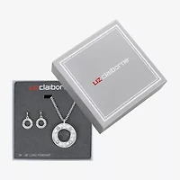 Liz Claiborne Pendant Necklace & Drop Earring Womens Glass 2-pc. Jewelry Set