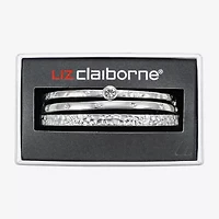 Liz Claiborne Textured Bangle Womens 3-pc. Glass Bracelet Set