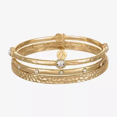 Liz Claiborne Textured Bangle Womens 3-pc. Glass Bracelet Set