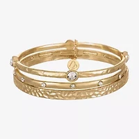 Liz Claiborne Textured Bangle Womens 3-pc. Glass Bracelet Set