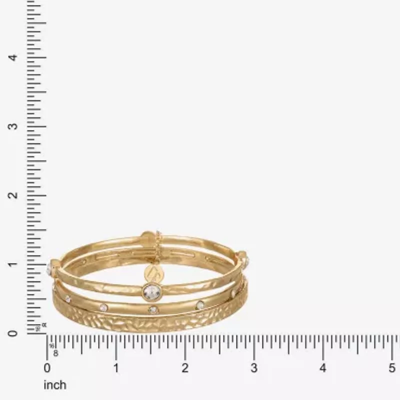 Liz Claiborne Textured Bangle Womens 3-pc. Glass Bracelet Set