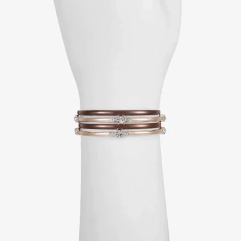 Liz Claiborne Bangle Womens 4-pc. Glass Bracelet Set