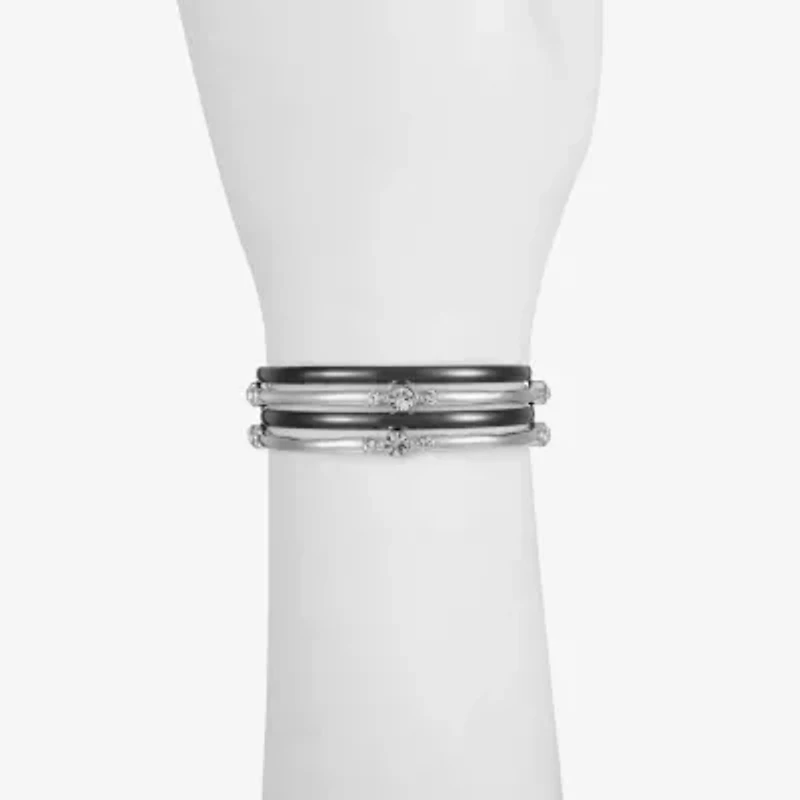 Liz Claiborne Bangle Womens 4-pc. Glass Bracelet Set