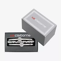 Liz Claiborne Pave Bangle Womens 3-pc. Glass Bracelet Set
