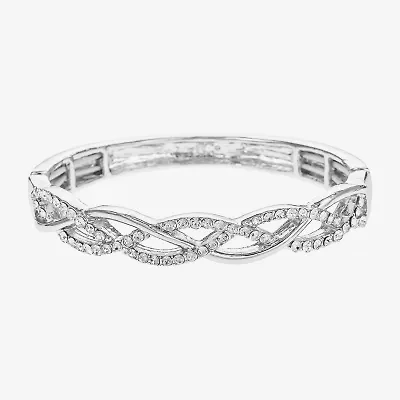 Liz Claiborne Interlaced Stretch Womens Glass Bracelet