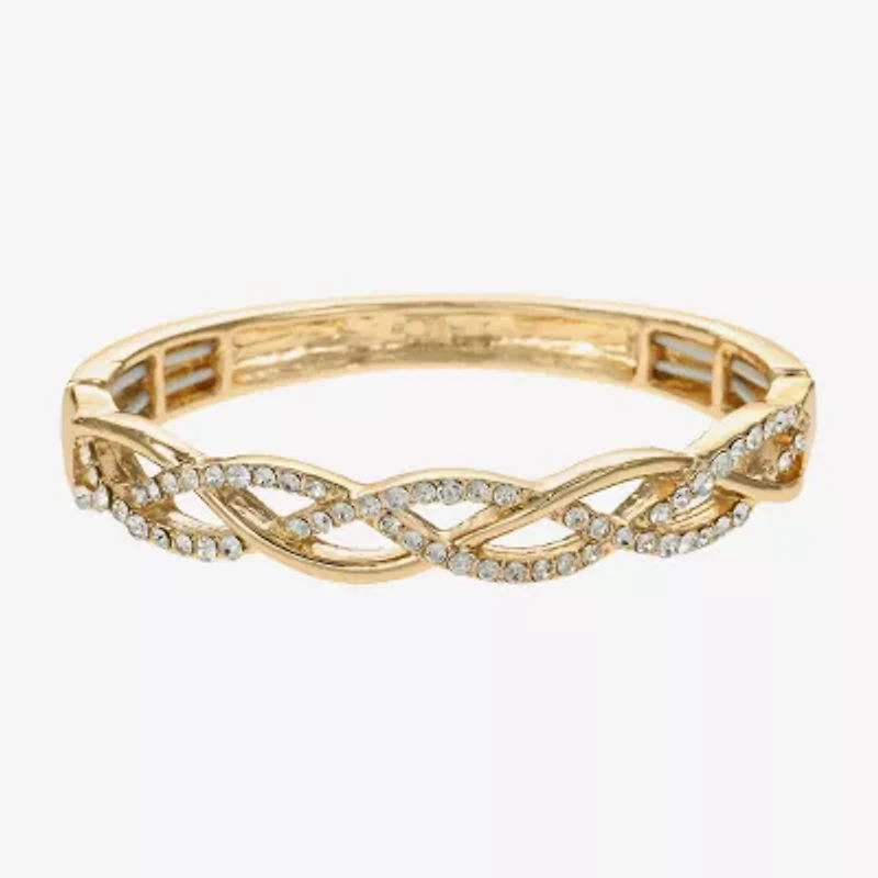 Liz Claiborne Interlaced Stretch Womens Glass Bangle Bracelet