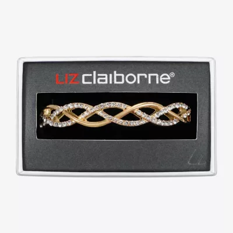 Liz Claiborne Interlaced Stretch Womens Glass Bangle Bracelet