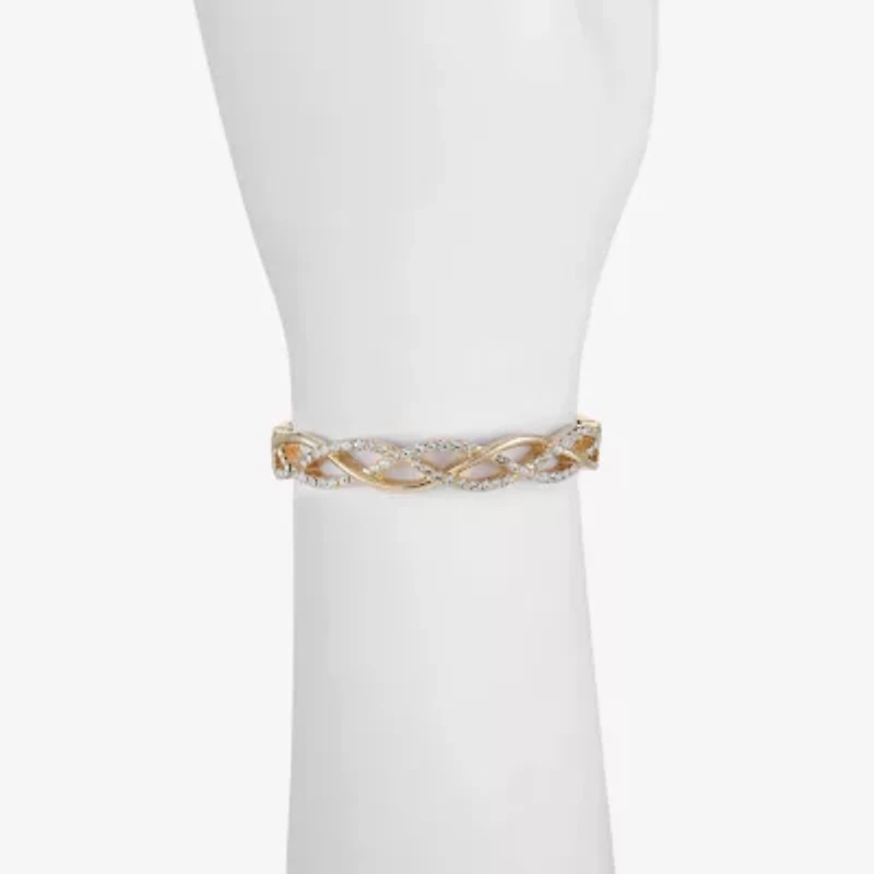 Liz Claiborne Interlaced Stretch Womens Glass Bangle Bracelet