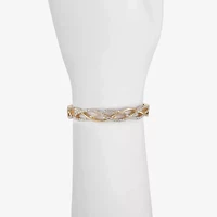 Liz Claiborne Interlaced Stretch Womens Glass Bangle Bracelet