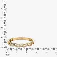 Liz Claiborne Interlaced Stretch Womens Glass Bangle Bracelet