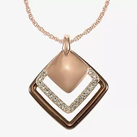 Liz Claiborne Pendant Necklace & Drop Earring Womens Glass Square 2-pc. Jewelry Set