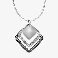 Liz Claiborne Pendant Necklace & Drop Earring Womens Glass Square 2-pc. Jewelry Set