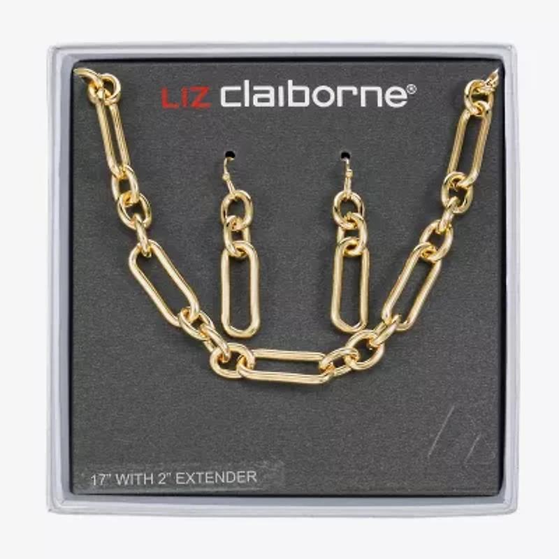Liz Claiborne Collar Necklace & Drop Earring Womens 2-pc. Jewelry Set