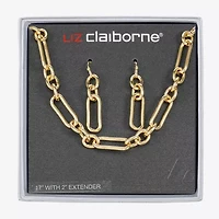 Liz Claiborne Collar Necklace & Drop Earring Womens 2-pc. Jewelry Set