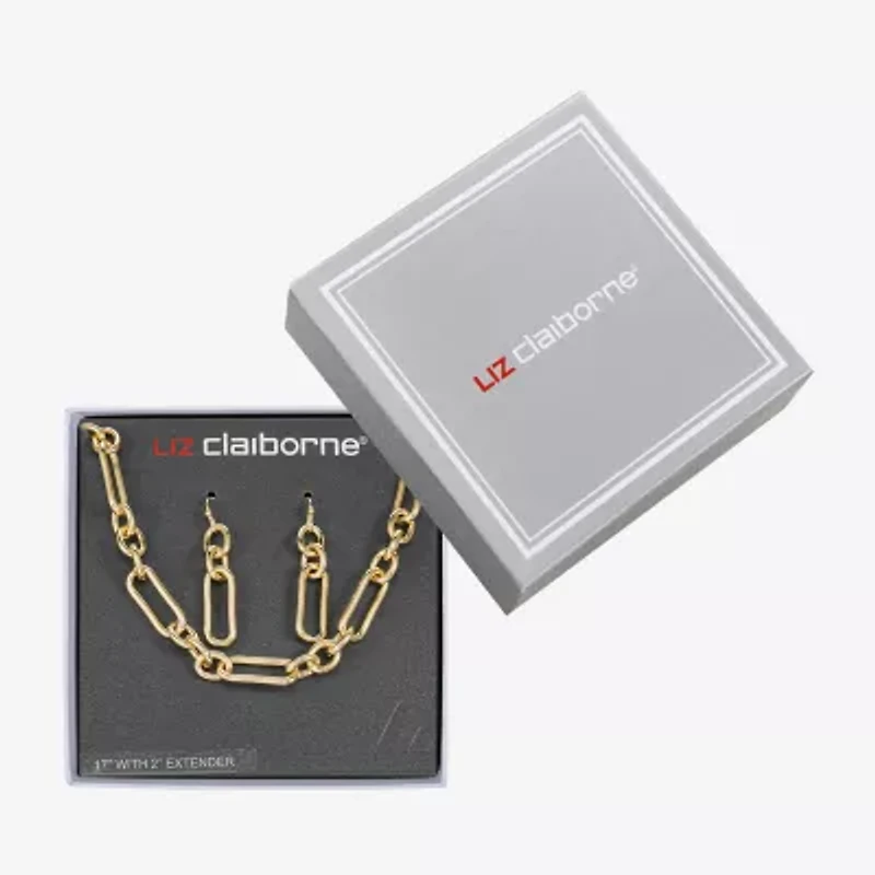 Liz Claiborne Collar Necklace & Drop Earring Womens 2-pc. Jewelry Set
