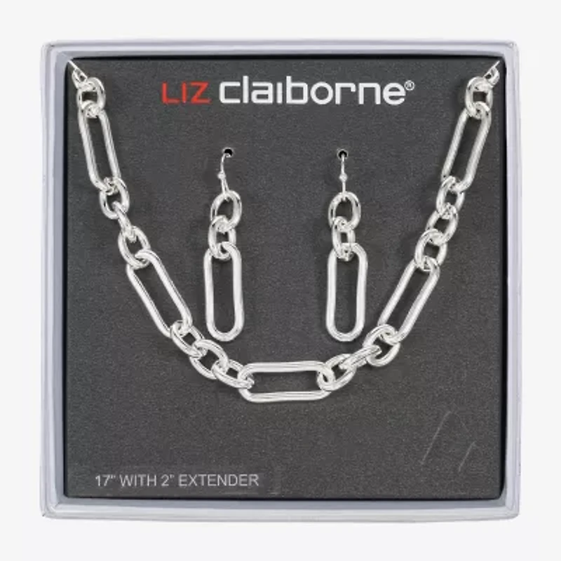 Liz Claiborne Collar Necklace & Drop Earring Womens 2-pc. Jewelry Set