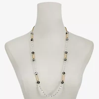 Liz Claiborne Gold Tone Beaded Womens Inch Strand Necklace