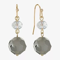 Liz Claiborne Gold Tone Beaded Womens Drop Earrings