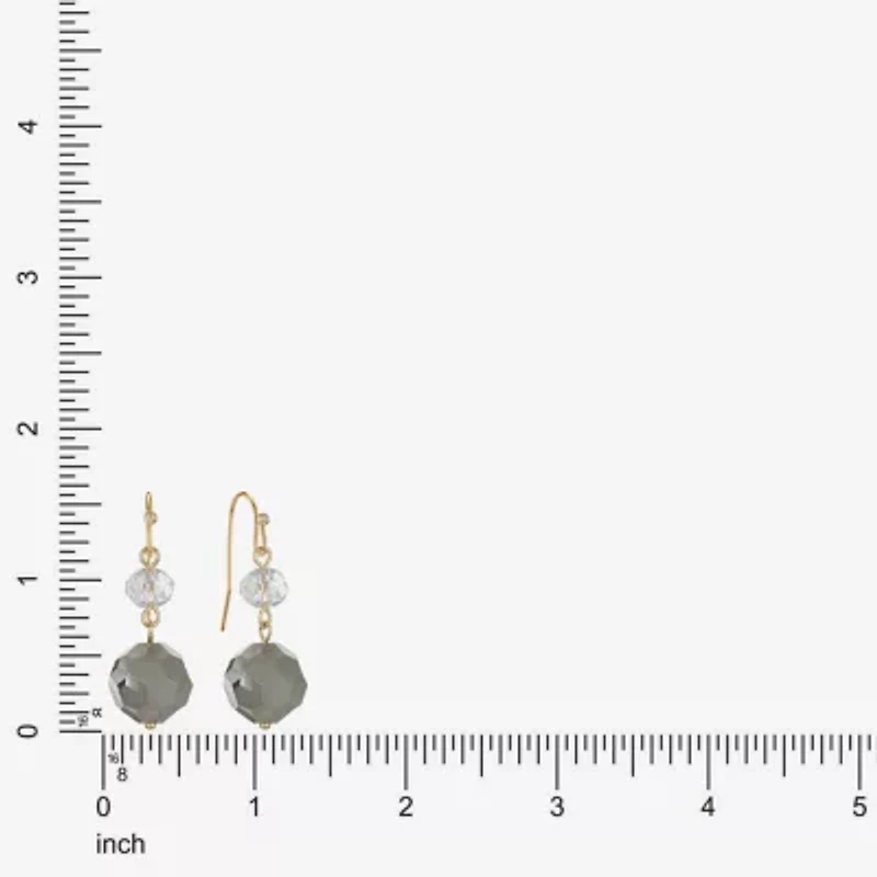 Liz Claiborne Gold Tone Beaded Womens Drop Earrings