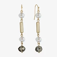 Liz Claiborne Gold Tone Beaded Womens Drop Earrings