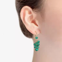 Liz Claiborne Gold Tone Beaded Shakey Womens Drop Earrings
