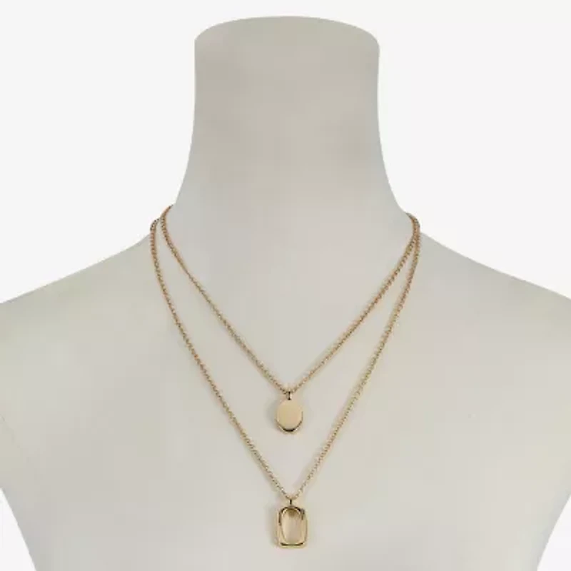 Liz Claiborne Layered Womens 18 Inch Strand Necklace