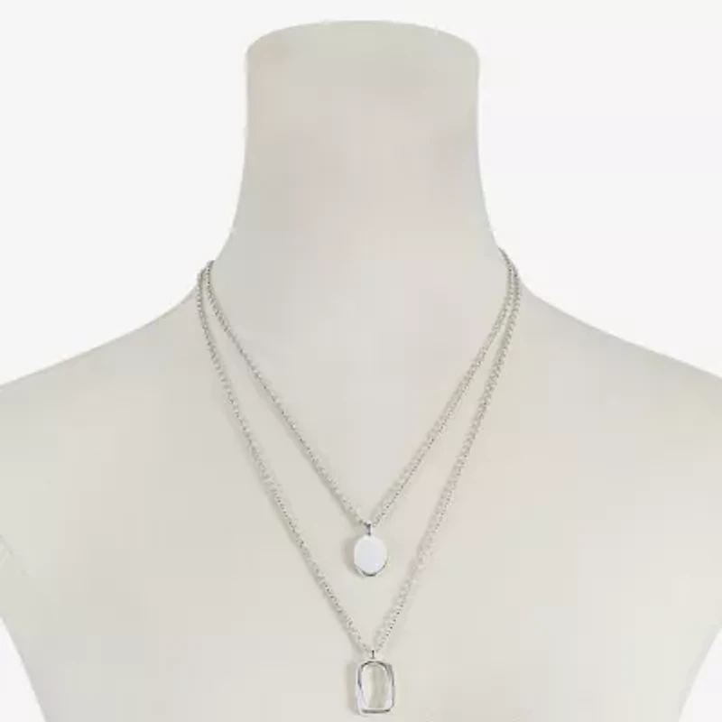 Liz Claiborne Layered Womens 18 Inch Strand Necklace