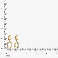 Liz Claiborne Double Womens Oval Rectangular Hypoallergenic Drop Earrings