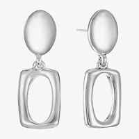 Liz Claiborne Double Womens Oval Rectangular Hypoallergenic Drop Earrings