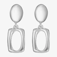Liz Claiborne Double Womens Oval Rectangular Hypoallergenic Drop Earrings