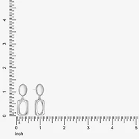 Liz Claiborne Double Womens Oval Rectangular Hypoallergenic Drop Earrings