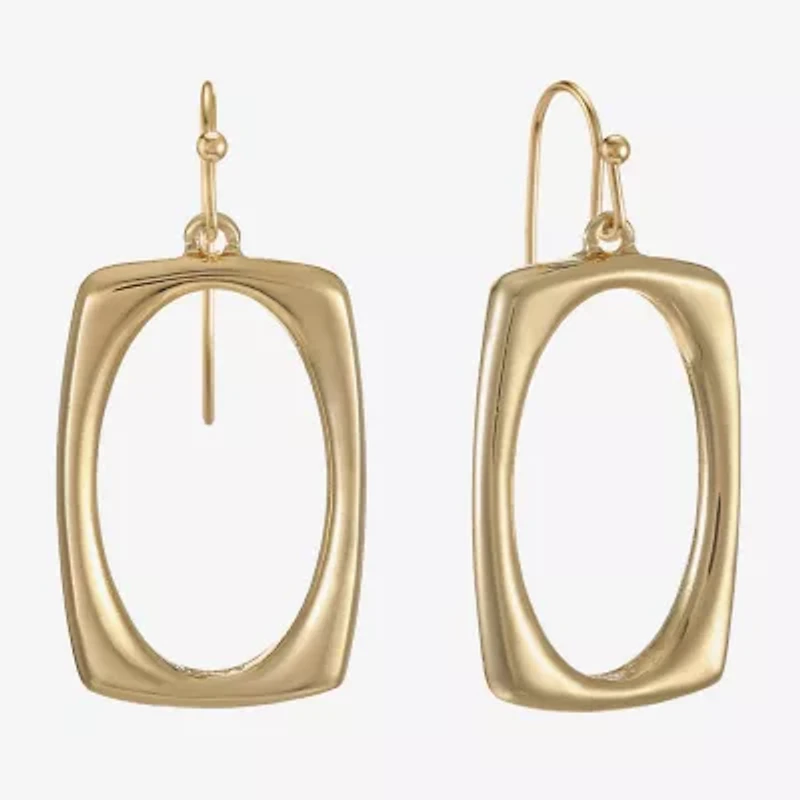 Liz Claiborne Womens Oval Rectangular Drop Earrings