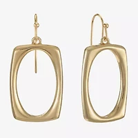 Liz Claiborne Womens Oval Rectangular Drop Earrings