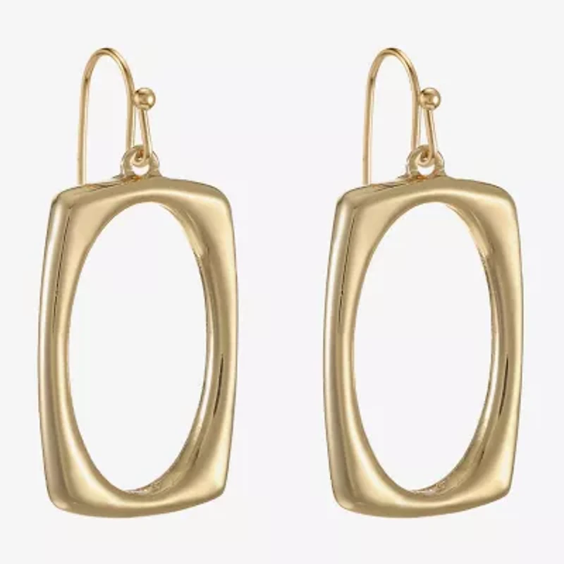 Liz Claiborne Womens Oval Rectangular Drop Earrings