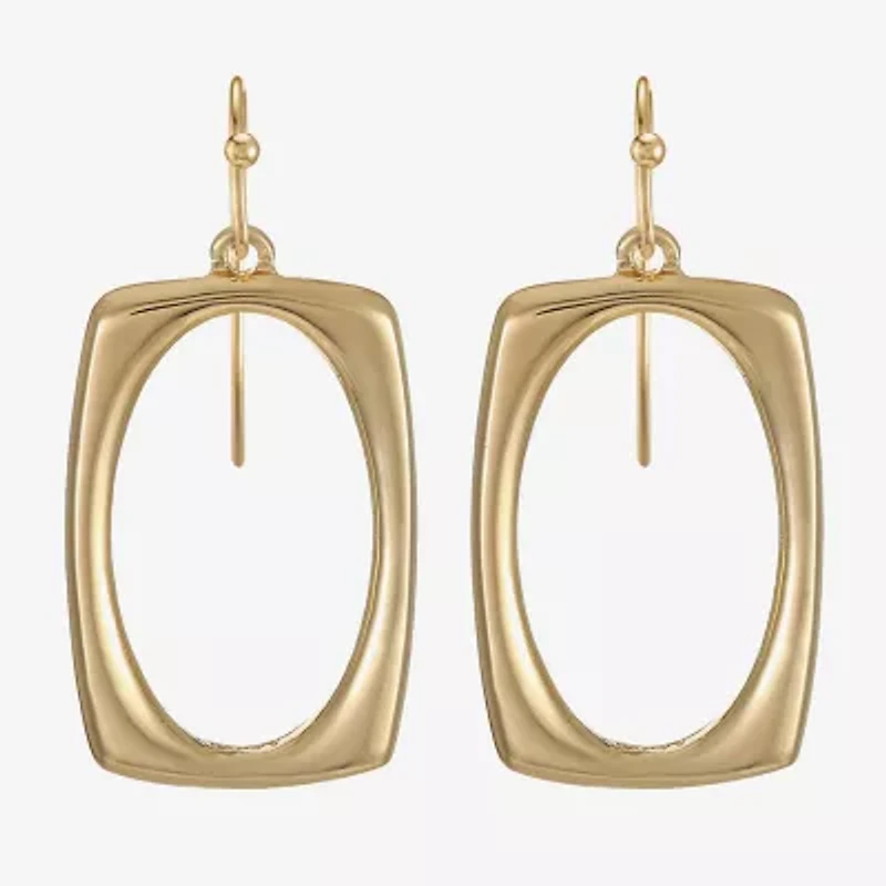 Liz Claiborne Womens Oval Rectangular Drop Earrings