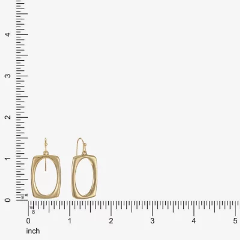 Liz Claiborne Womens Oval Rectangular Drop Earrings
