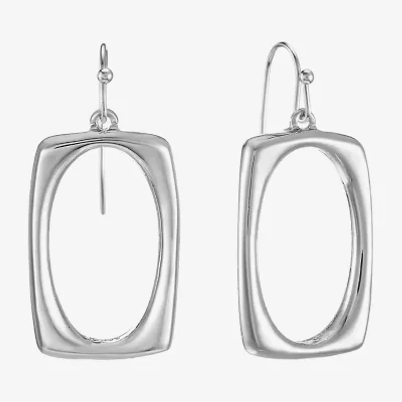 Liz Claiborne Womens Oval Rectangular Drop Earrings