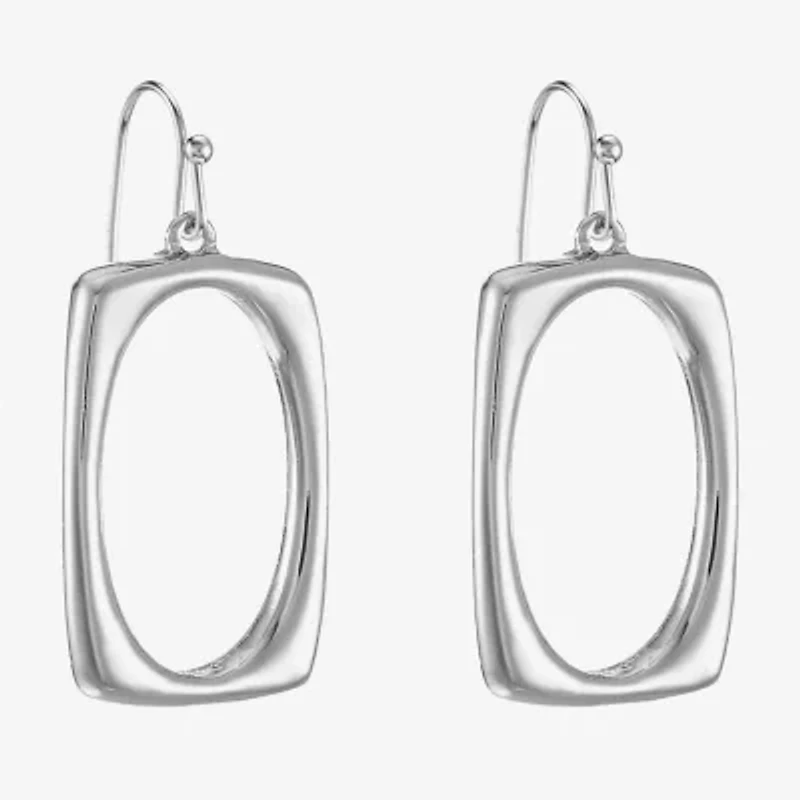 Liz Claiborne Womens Oval Rectangular Drop Earrings