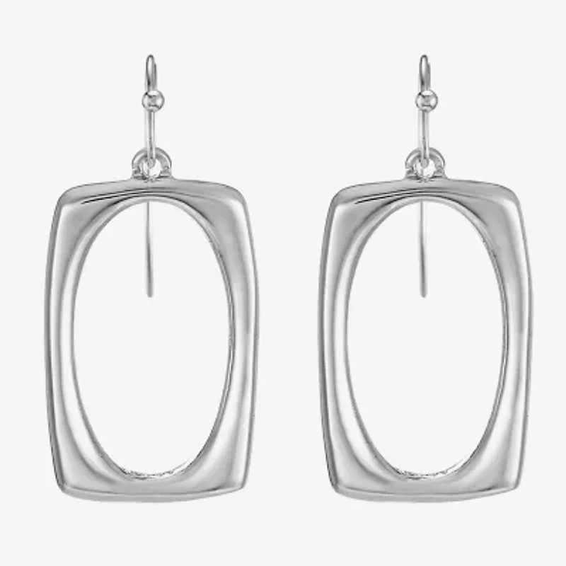 Liz Claiborne Womens Oval Rectangular Drop Earrings