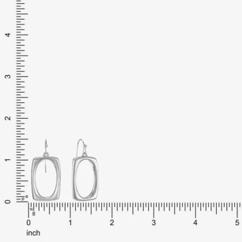 Liz Claiborne Womens Oval Rectangular Drop Earrings
