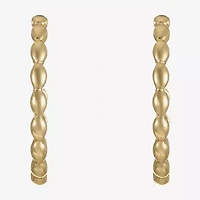 Liz Claiborne Textured Womens 47mm Oval Rectangular Hypoallergenic Hoop Earrings
