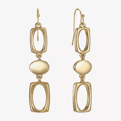 Liz Claiborne Womens Oval Drop Earrings