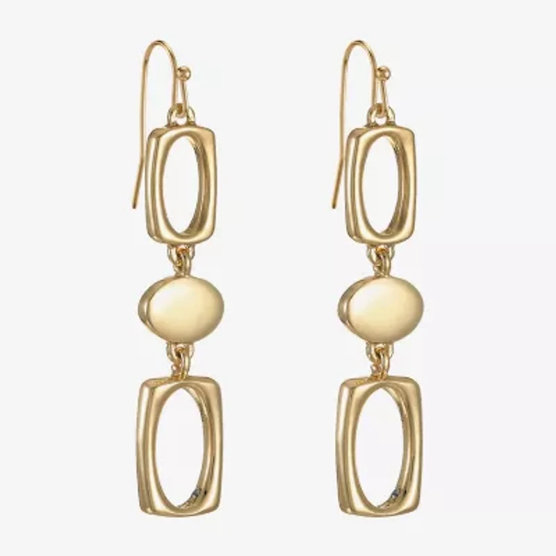 Liz Claiborne Womens Oval Drop Earrings