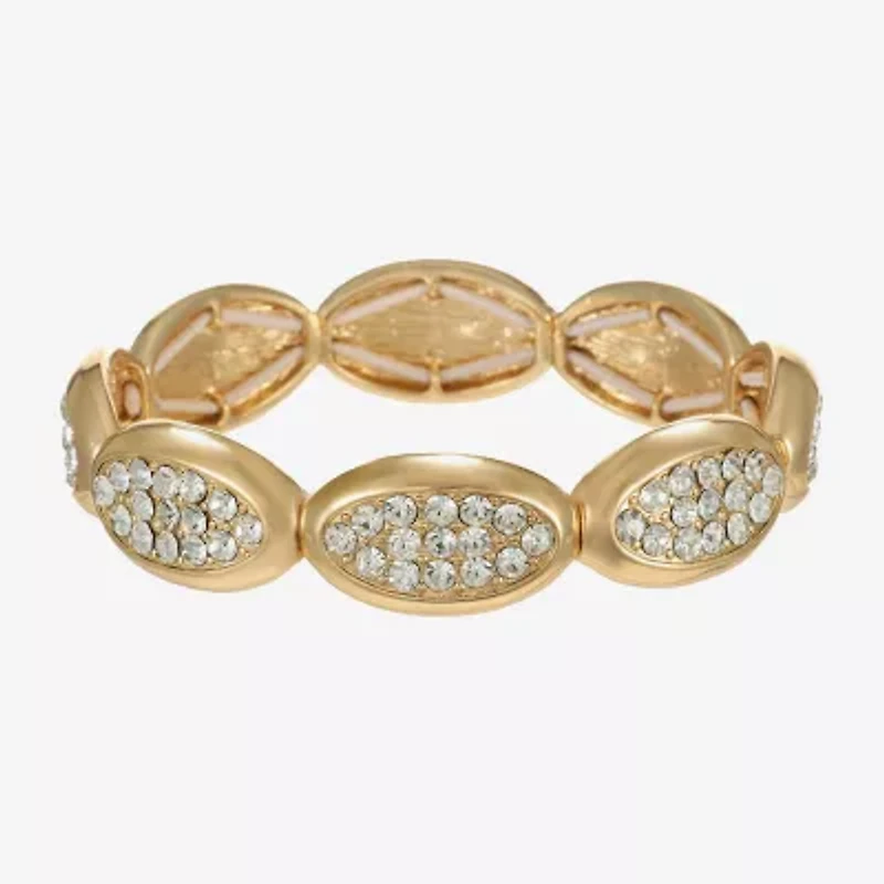 Liz Claiborne Pave Womens Glass Oval Stretch Bracelet