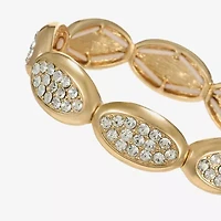 Liz Claiborne Pave Womens Glass Oval Stretch Bracelet