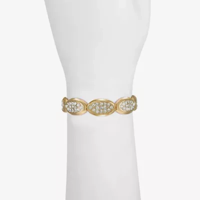 Liz Claiborne Pave Womens Glass Oval Stretch Bracelet